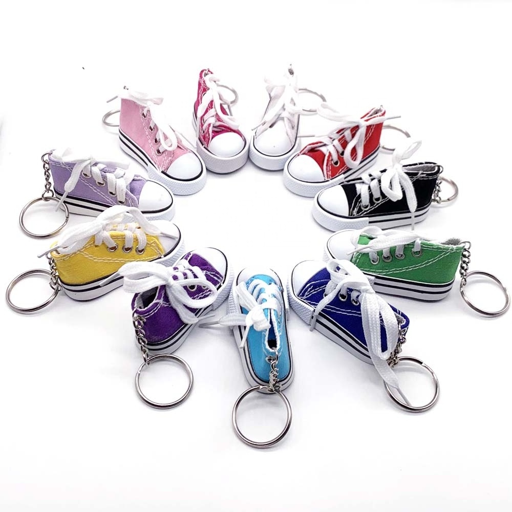 canvas shoes keychain keyring 3d sneaker shoe keychain