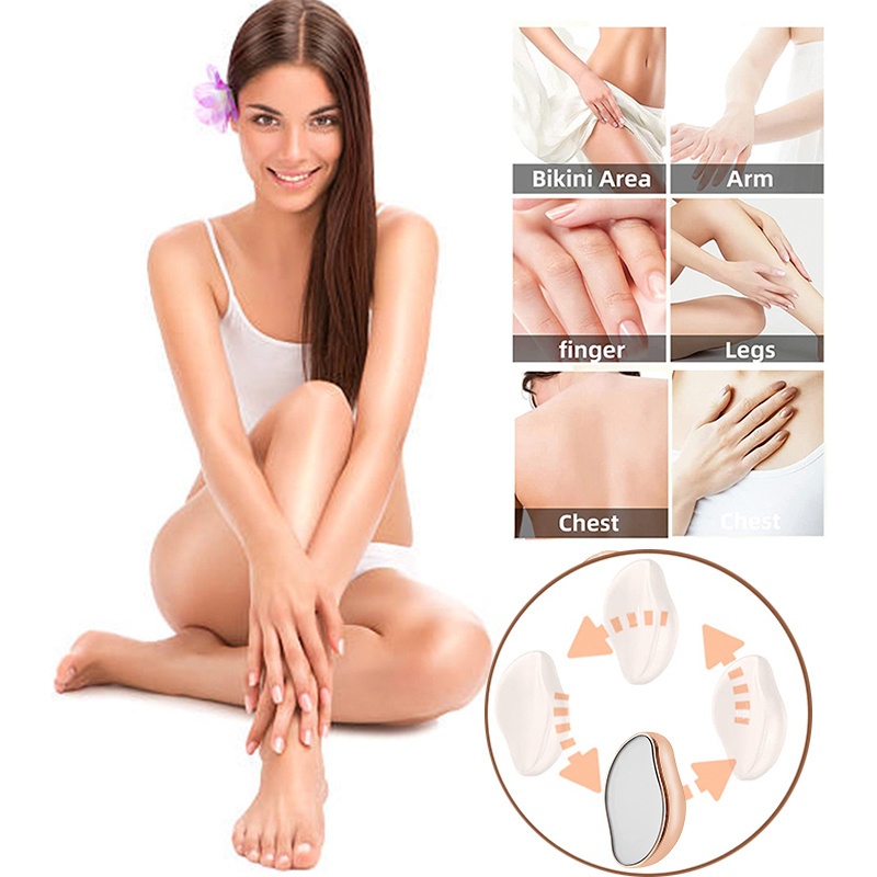 wholesale hot sale crystal physical exfoliation eraser hair removal magic crystal glass hair remover