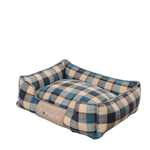 Wholesale All Season Plaid Soft Winter Warm Summer Cooling Pet Sofa Bed Cushion Pet Slipper Bed xxl Dog Beds