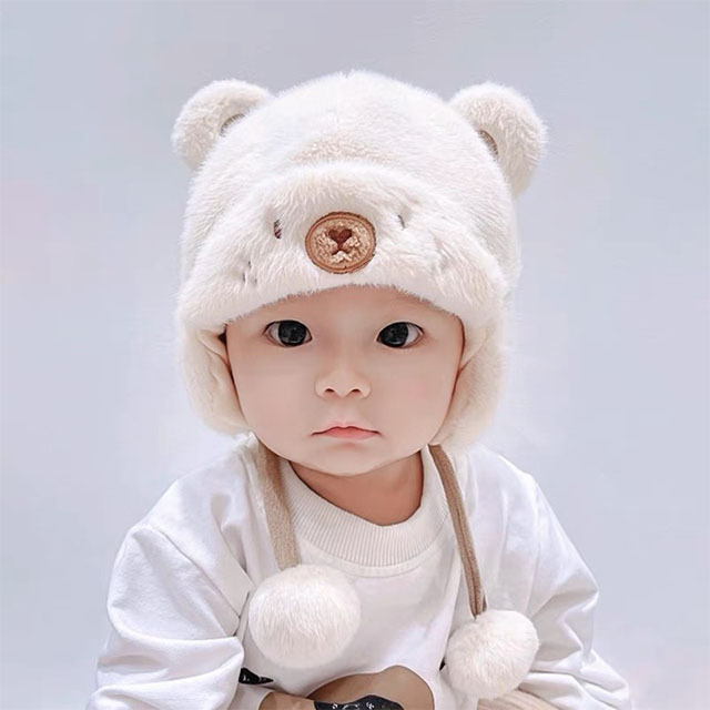 New Children's Warm Hat Winter Ski Cold Hat Classic Embroidered Bear Ears Cold Hat