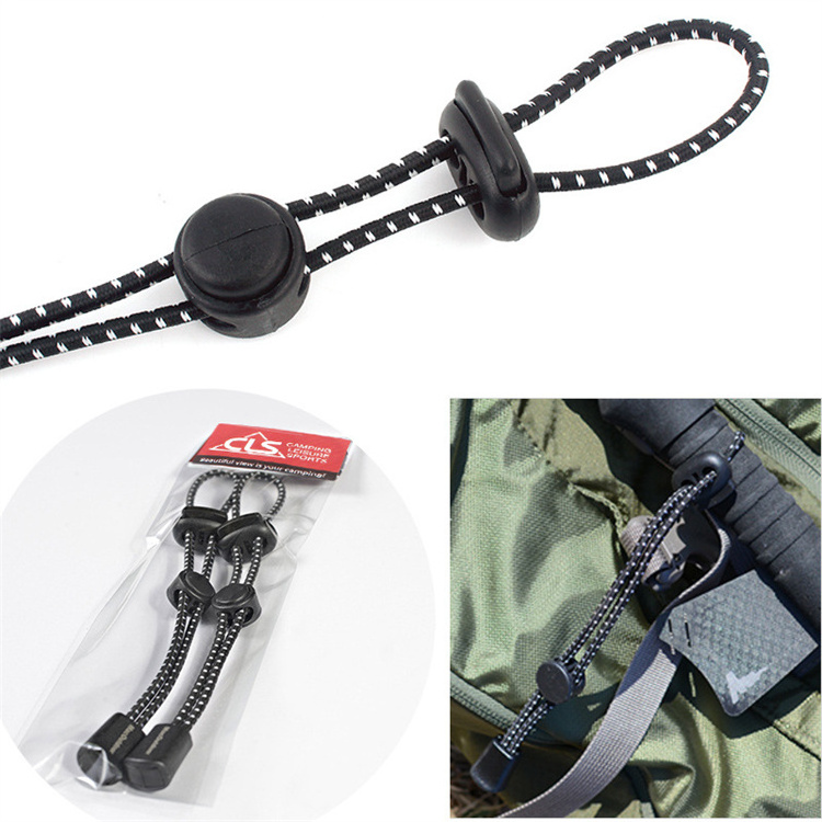 Backpack Walking Stick Elastic Rope Holder Pole Fixing Tie Cord Mountaineering Buckle Cane Wrist Strap Outdoors