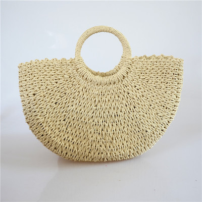 Wholesale Fashion Handbag Paper Stock Women Beach Summer Straw Bag