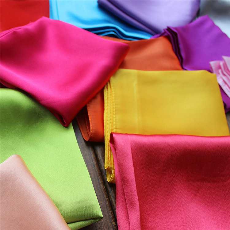 In bulk women satin scarves square printing printed silk scarf for custom