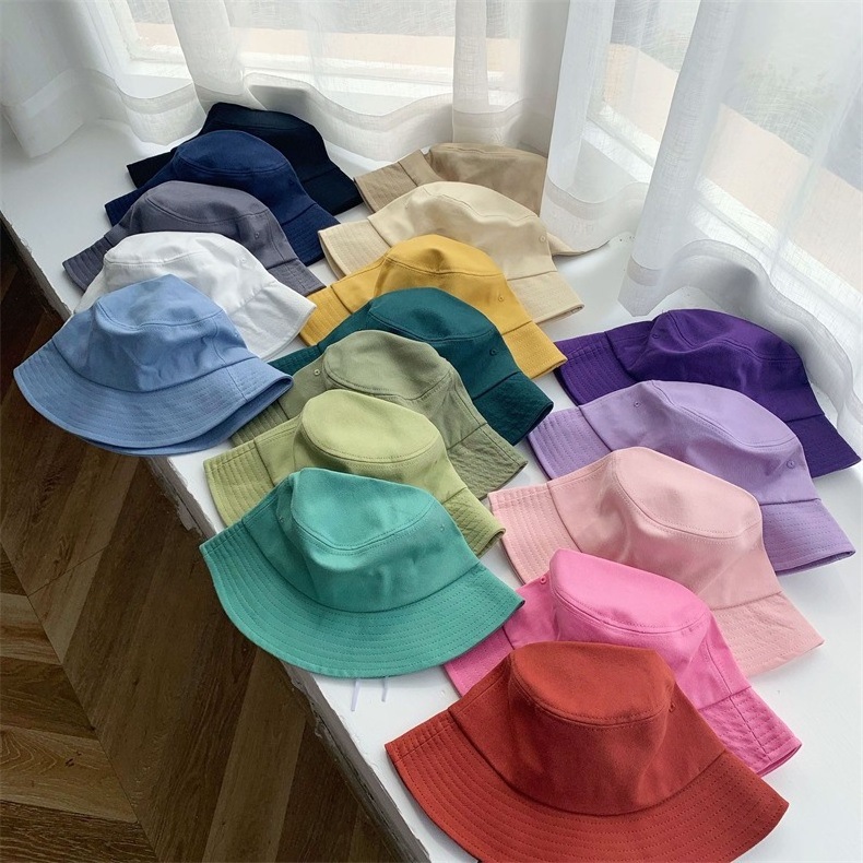 High Quality Womens Blank Embroidery Cap Hat Plain Customize Bucket Hats With Custom Logo