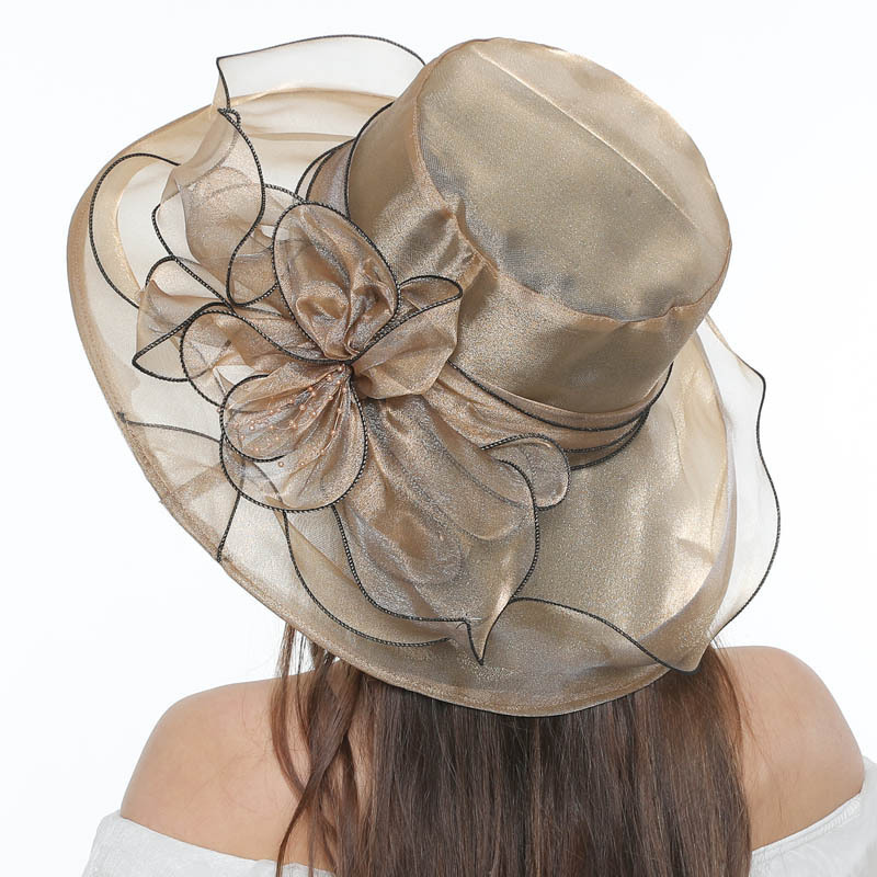 High quality organza party church hats ladies wholesale for women