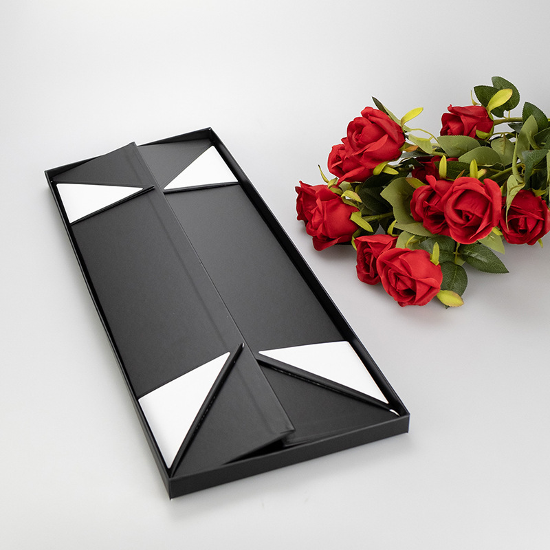 Custom floral boxes  Folding Foldable Rectangular Open Window Valentine's Day Rose Flower Gift Paper Boxes For Bouquets