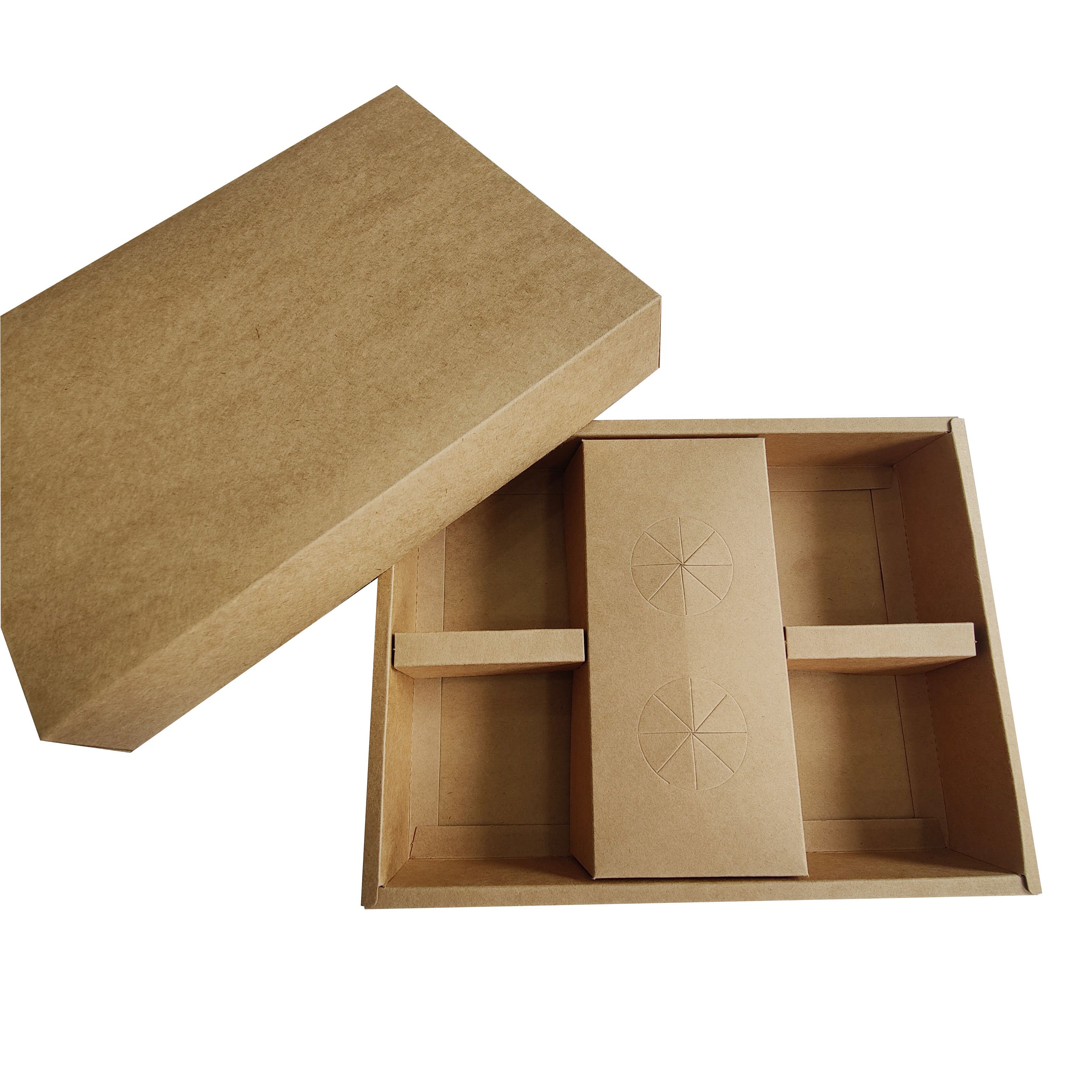 Eco Friendly Black Party Chocolate Cookie Kraft Paper Boxes Dessert box Catering Packaging Platter Box With Dividers Lid