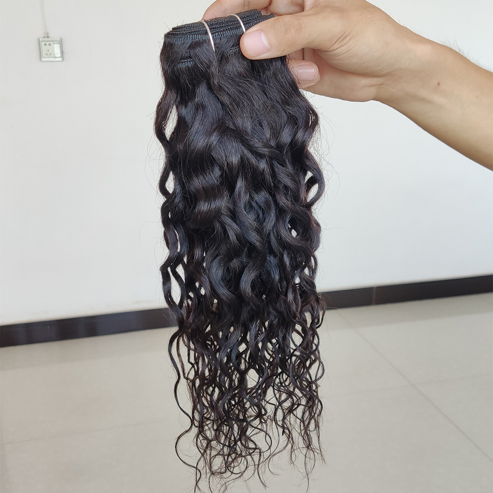 Wholesale Virgin Cuticle Aligned Bundles Human Hair Extension Vendor Wig Brazilian Nature Wave Closure