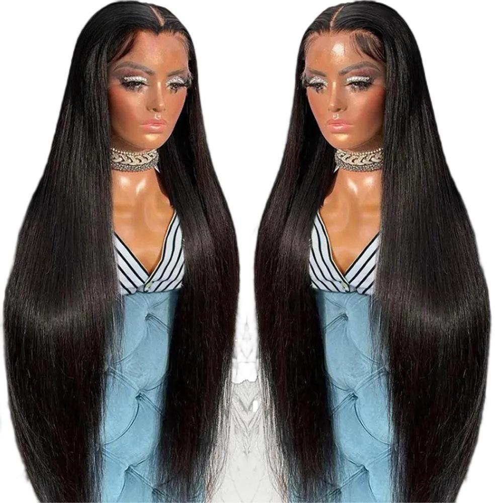 Human Hair Wig Virgin Brazilian Hair Wear And Go Glueless Human Hair Wig 360 Full Straight HD Lace Front Wig For Black Women