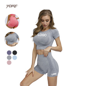 YOKE Wholesale Activewear Gym Fitness Set Custom Winter Athletic Sexy Active Wear Yoga Workout Sets For Women