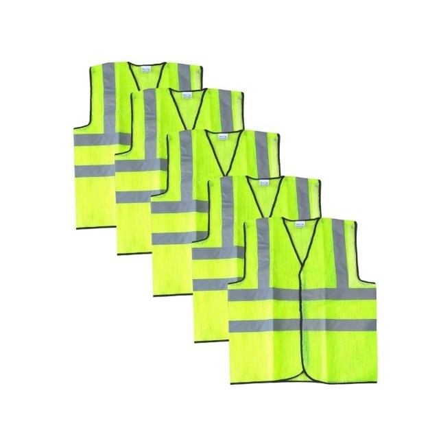 Custom fluo reflective tape safe worker vest for wholesale