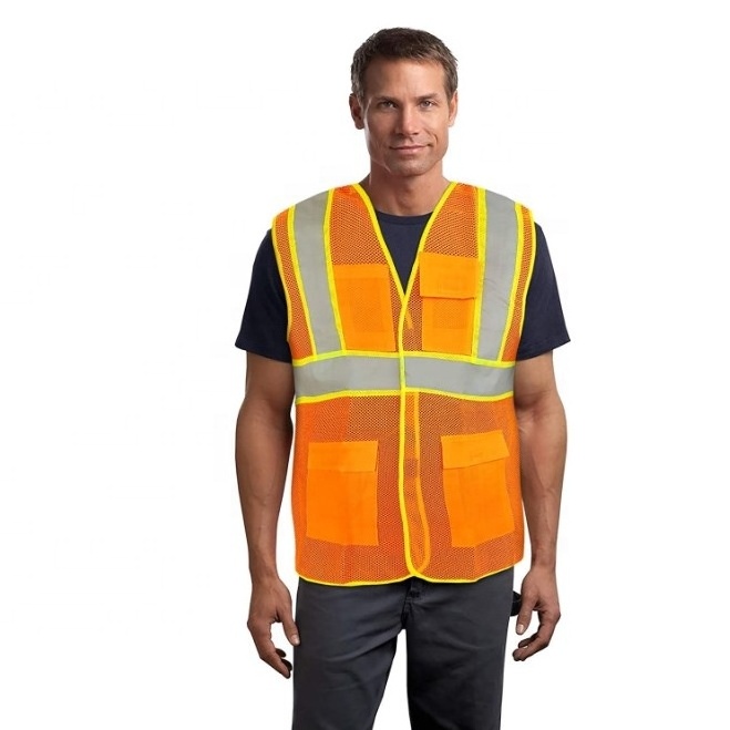 Custom LOGO safety vest 3m reflective tape reflective vest