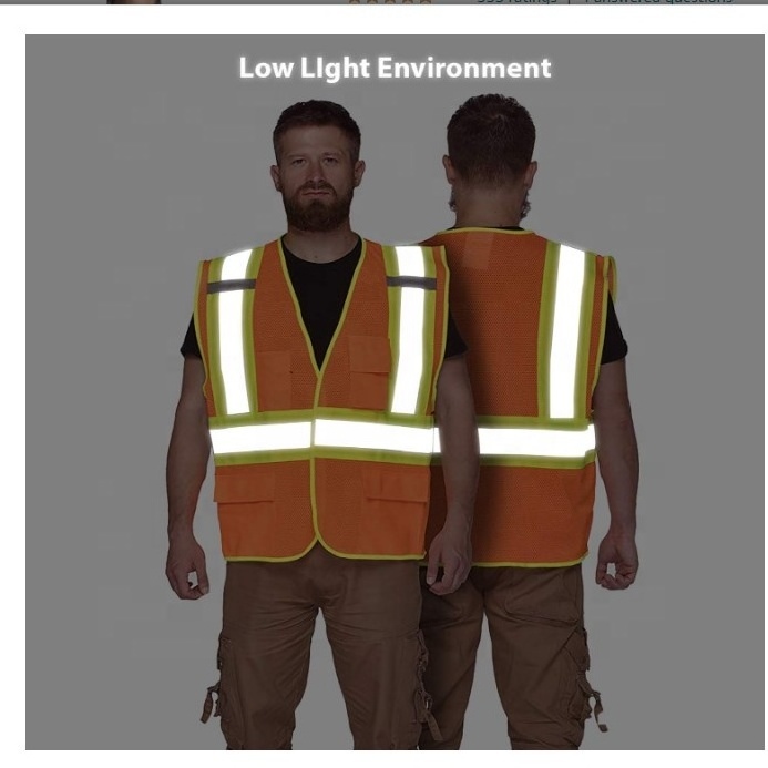 Custom LOGO safety vest 3m reflective tape reflective vest