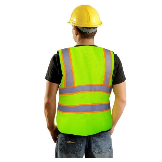 High Visibility Reflective Vest Hi-vis Bright orange Color Construction Safety Vest