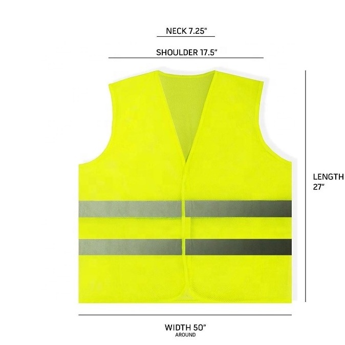 5 Point Breakaway Reflective Vest,100% Polyester Mesh Knit Fabric,En471 Class 2