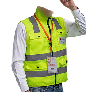 Custom fluo reflective tape safe worker vest for wholesale