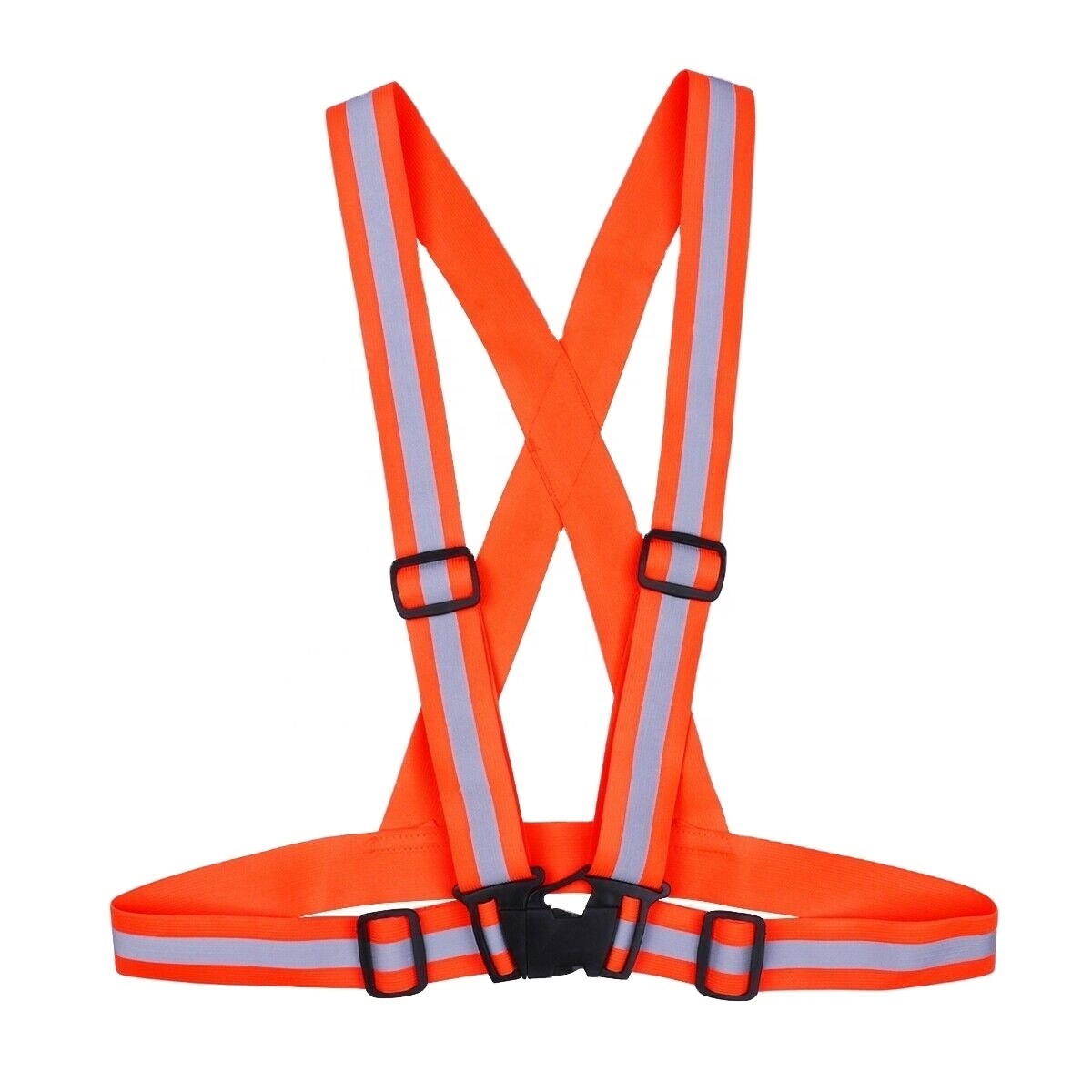 High Quality Reflective Safety Vest Straps Belt Reflective Buckle Adjustable Reflective Belt High Visibility Safety Vest