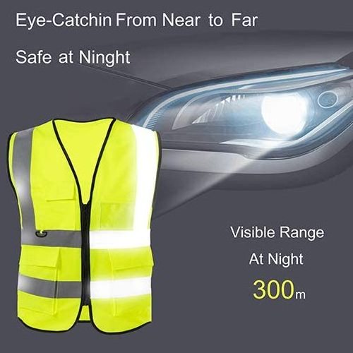 Customizable Road Safety Orange Reflective working suit Hi Vis Viz High Visibility Reflective Safety Vest Waistcoats Jacket