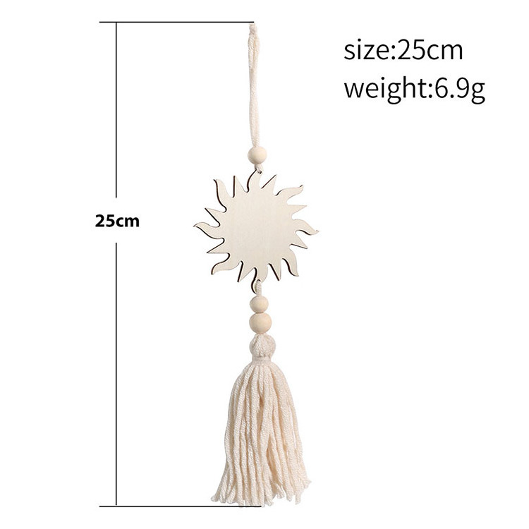 Cotton thread woven tassel sun moon small pendant car hanging star moon home wooden children's room decoration