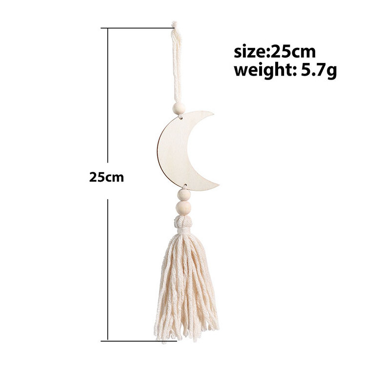 Cotton thread woven tassel sun moon small pendant car hanging star moon home wooden children's room decoration