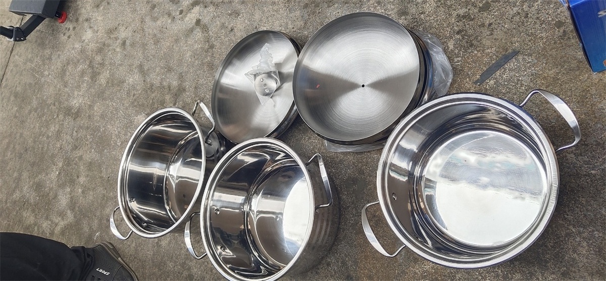 20/24/26CM Stainless Steel Food Pots Sets Container African Large 3Pcs Casserol Cookware Pot Set