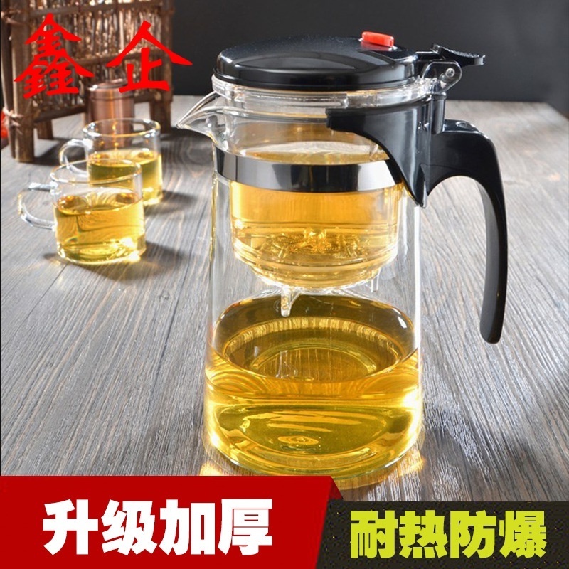 glass heat resistant tea pot kettle with Infuser cold water kettle 500ml 750ML 950ML