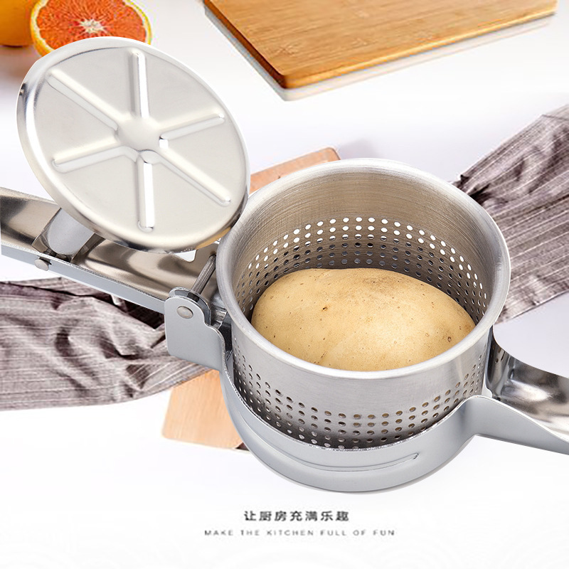 wholesale Kitchen Utensils Tools 304 Stainless Steel Multi-functional Vegetable Fruit Juicer Hand Press Manual Photato Masher