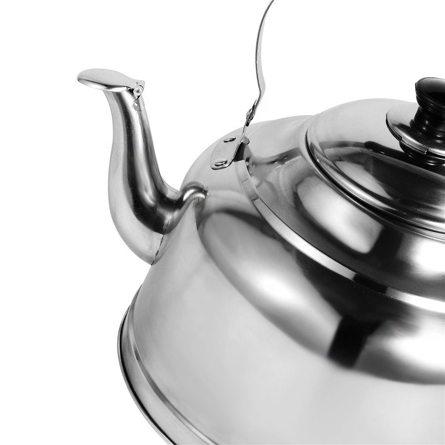 Wholesale Silver Stainless Steel Induction cooker and gas stove Large Capacity Turkish Tea Pot Kettle 10L