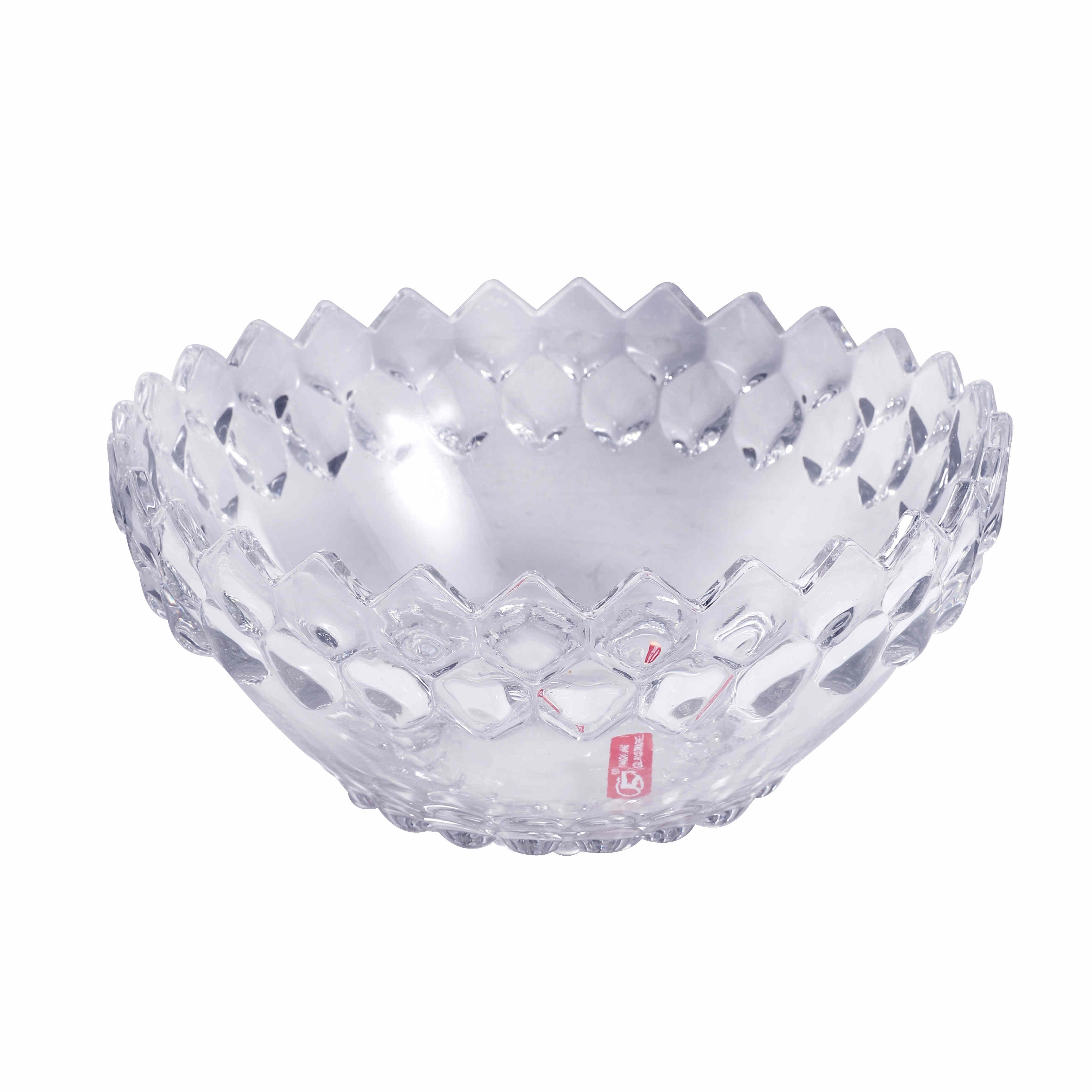 Crystal Cut Glass Fruit and Salad Pasta Serving Bowl 24 cm