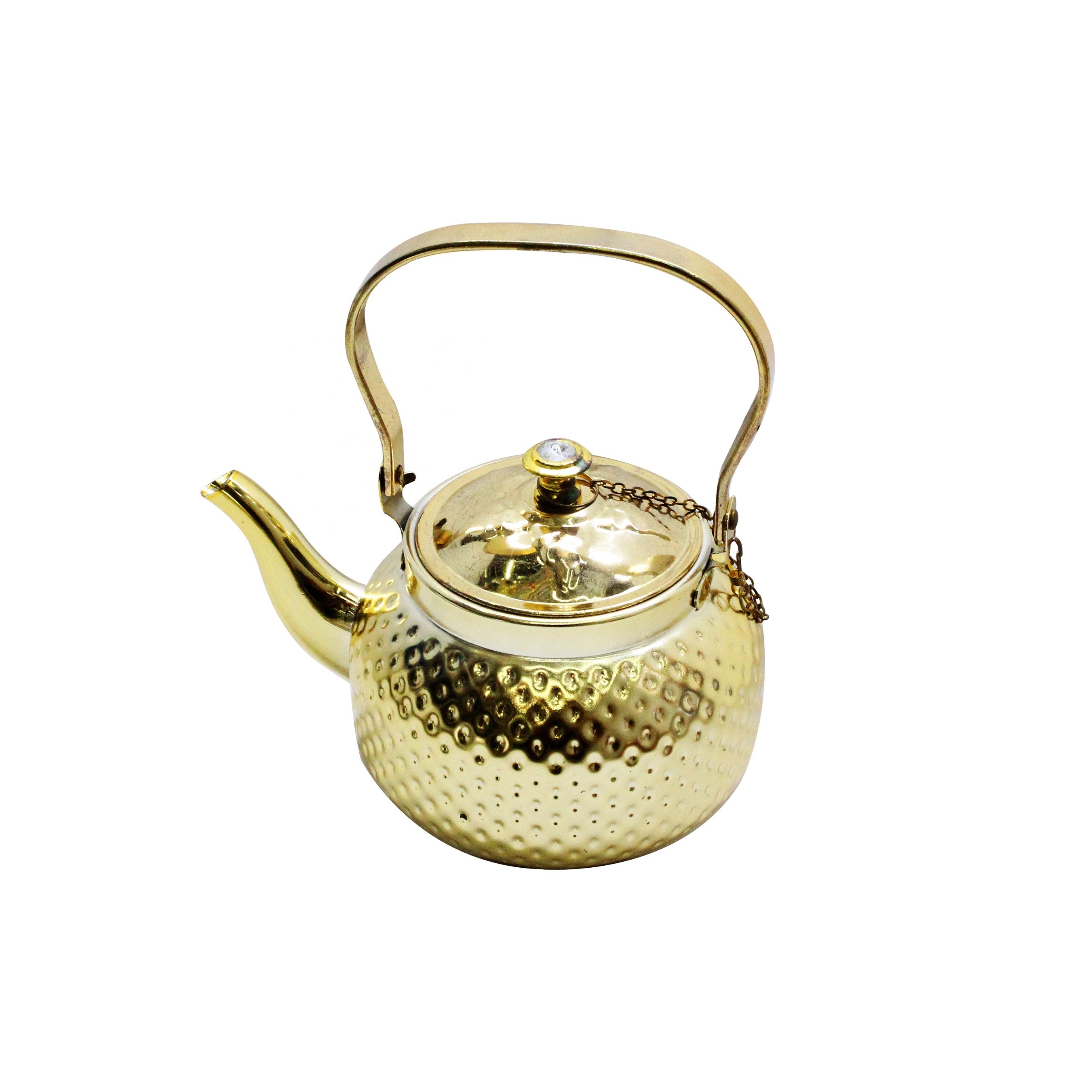 Wholesale Silver Gold Stainless Steel Turkish Tea Pot Kettle 1.2L