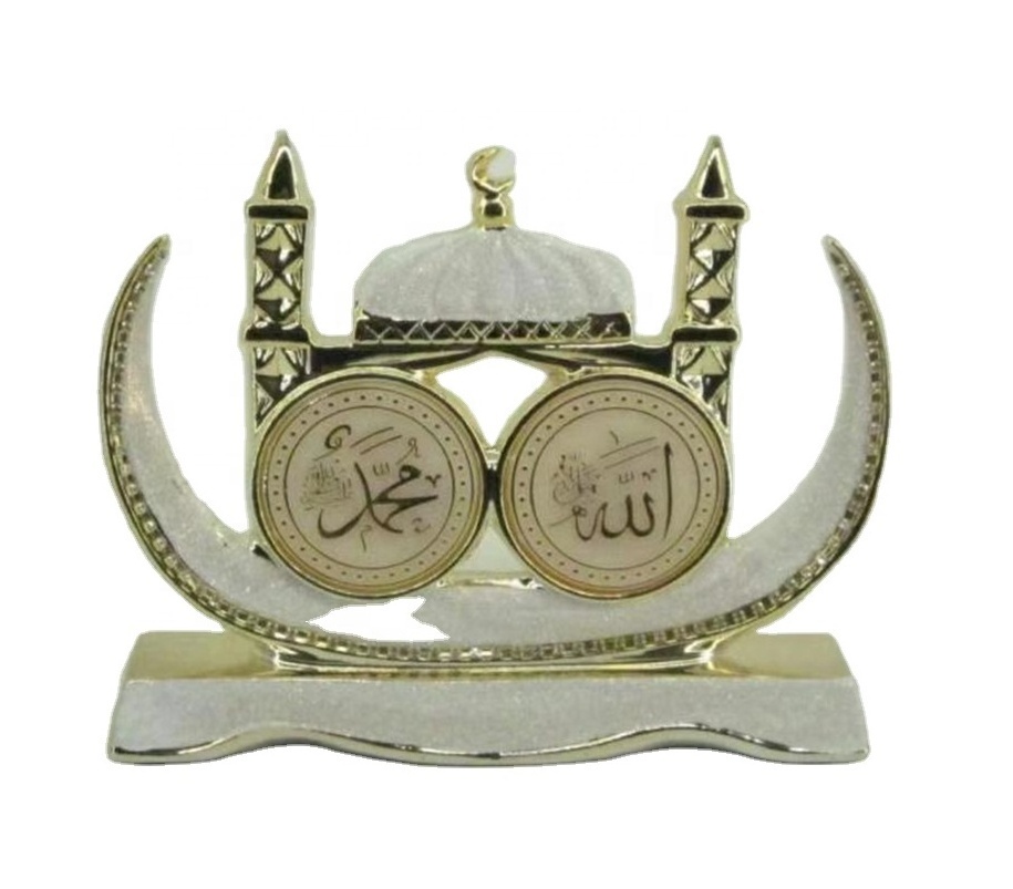 Luxury Home Gifts Office Table Decoration Artificial Ceramic Silver Islamic Muslim Ramadan Decor Crafts