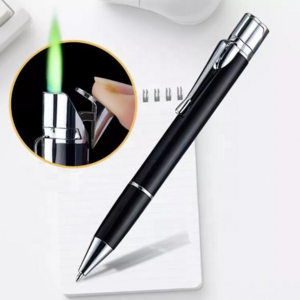 New Design Ballpoint Pen Lighter Tobacco Portable Windowproof Torch Lighter Smoking Accessory Wholesale Gas Cigarette Lighter