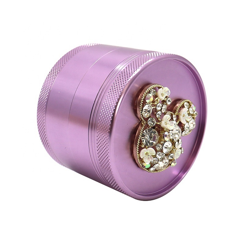 63mm Pink Premium Diamond Animal Modeling Dry Herb Grinder Cute Decorative Pretty Custom Logo Tobaaco Grinders For Herbs