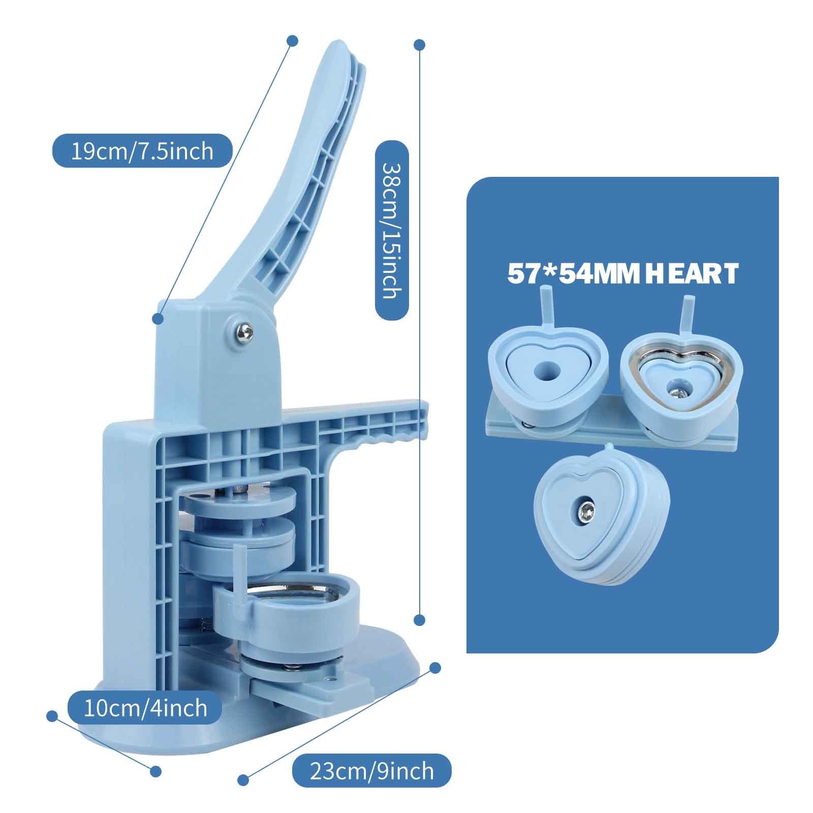 Heartd  Button Maker 57*54mm DIY Heart Button Badge Maker Press Machine Kit Free Installation