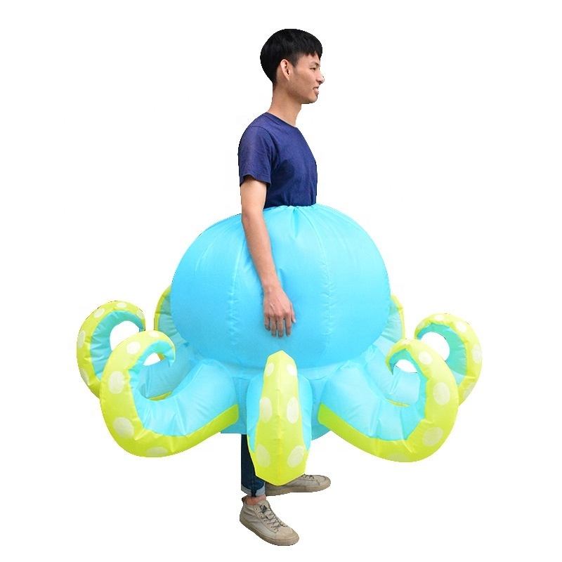 Inflatable Adult Women Men Octopus Halloween Blow Up Mascot Costumes for Animal Cartoon Cosplay Party