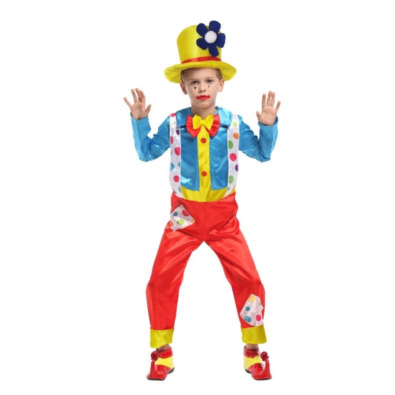 Clown Costume Set for Kids Boys and Girls Circus Costume For Masquerade Party Halloween Carnival