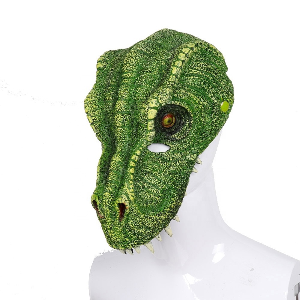 Toys Dominion Velociraptor Green Dinosaur Mask Movie-Inspired Role Play Toy With Realistic Design