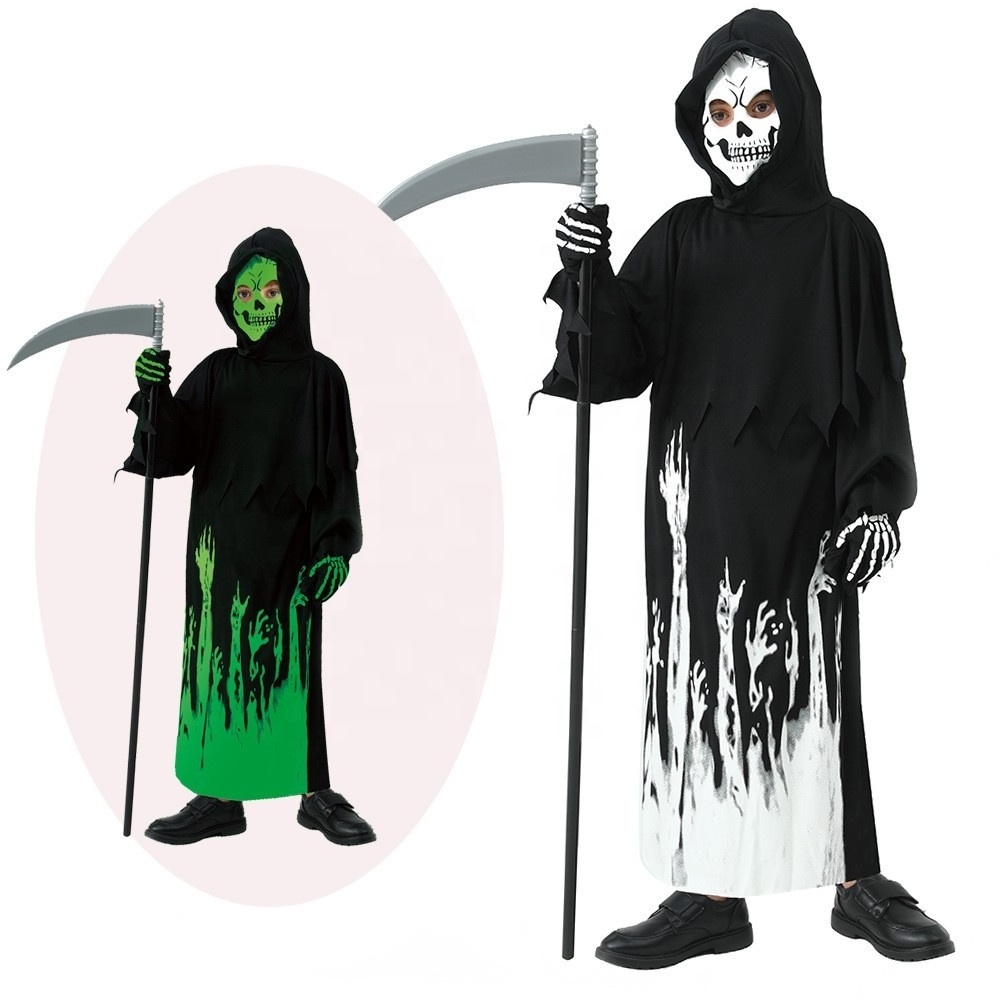 Kids Grim Reaper Glow in the Dark Deluxe Phantom Costume