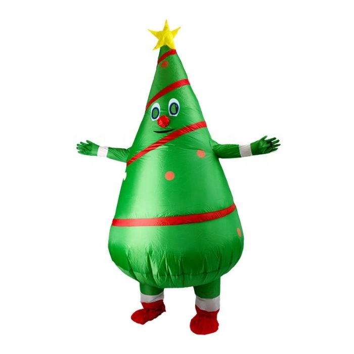 Inflatable Kids Adults Christmas Snowman Mascot Costume for Adults Funny Blow Up Costume for Holiday Party