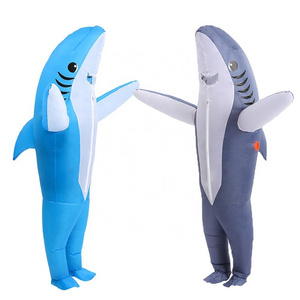 Inflatable Shark Costume for Adult(Kids) Funny Fantasy  Halloween Blow Up Cosplay Costumes