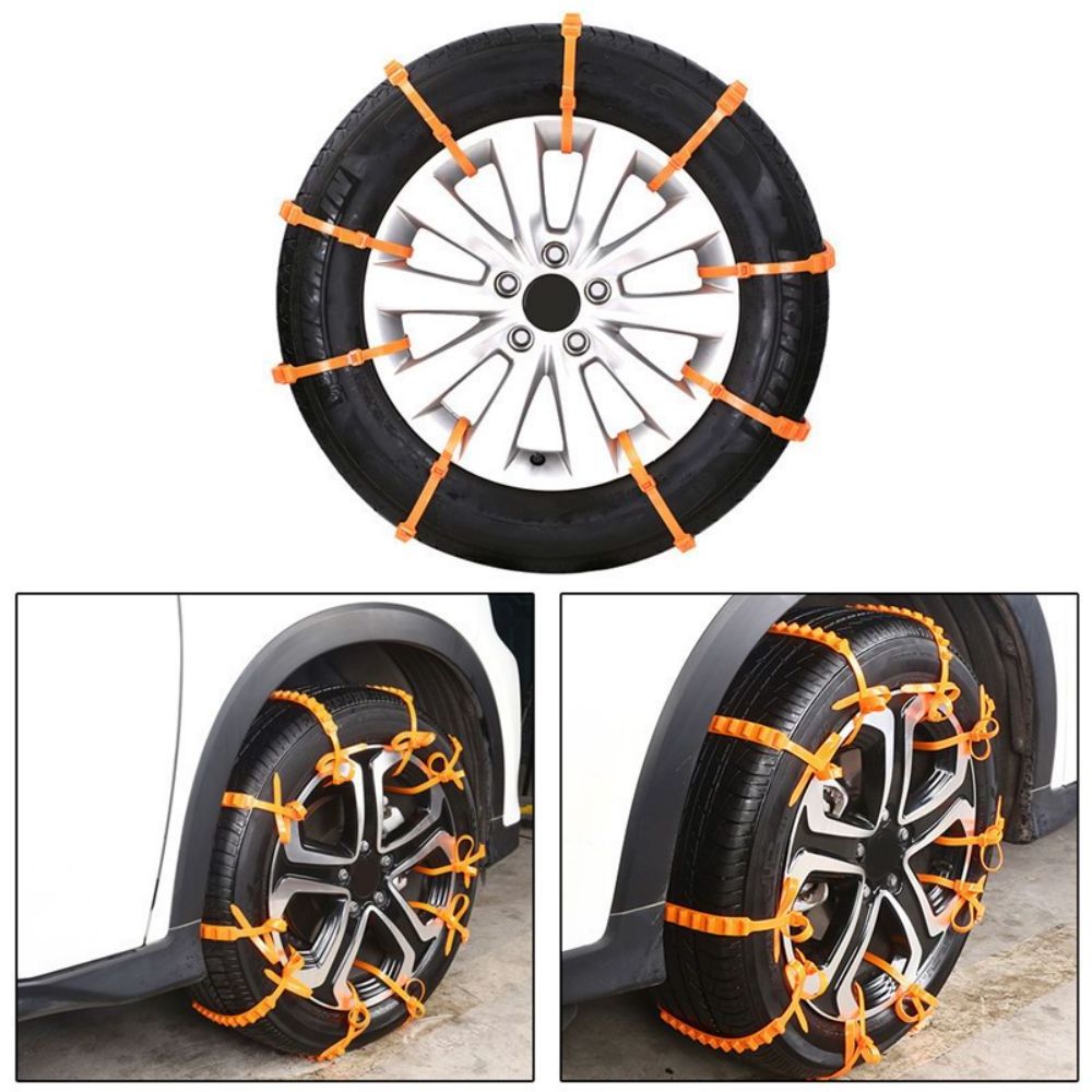 10PCS/SET Universal Anti-Slip Design Car SUV Plastic Winter Tyres Wheels Snow Chains Durable Car-Styling Snow Chains