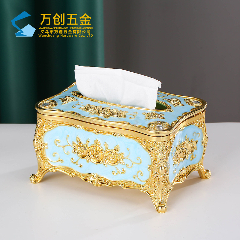 European various colors creative acrylic desktop household small napkin  paper plastic drawer  luxury plastic tissue box