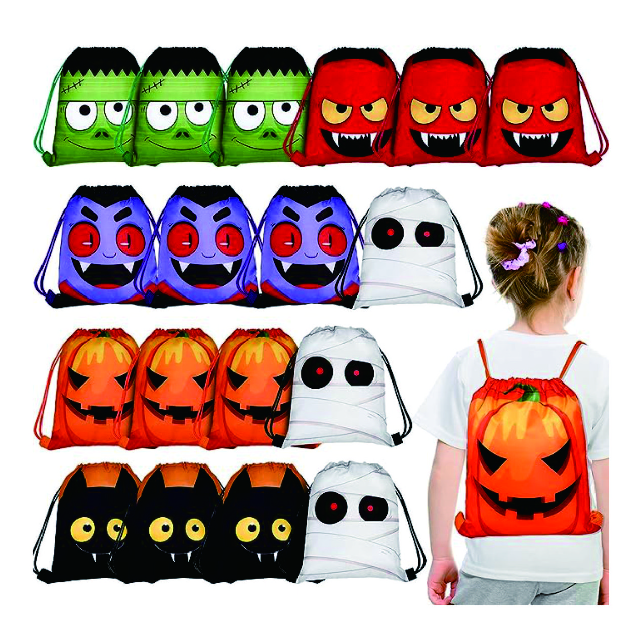 Candy Bags Multipurpose Reusable Goody Bucket for Kids Halloween