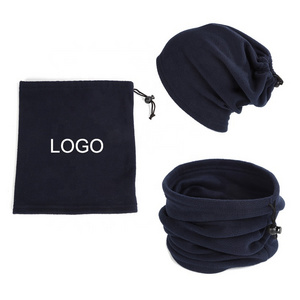 Outdoor Winter Custom Polar Fleece Multifunction Pure Color Cheap Tube Bandana Hat Scarf Neck Warmer