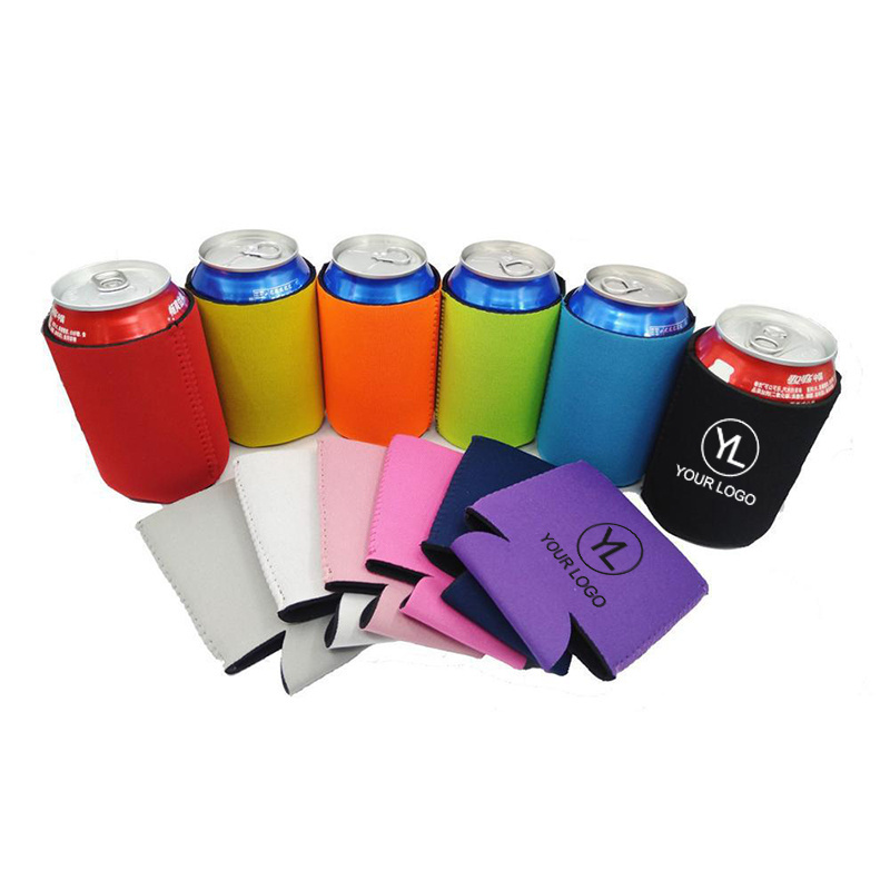 Custom 12oz Neoprene Collapsible Beer Bottle Beverage Stubby Holder Folding Cup Sleeves Can Coolers