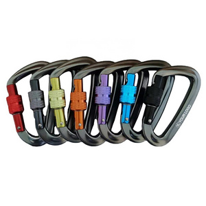 Custom LOGO Safety 12KN Hammock Grade Screw Lock Heavy Duty Camping Clip Rock Climbing Carabiner