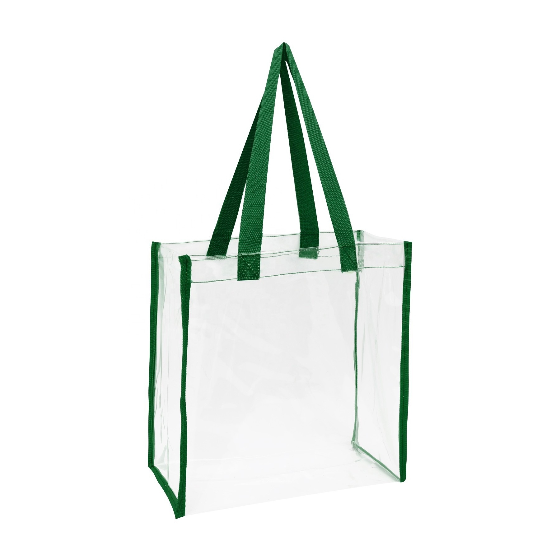 Customized Printed Vinyl Basketball Stadium Approved Waterproof Transparent Clear PVC Beach Tote Bag