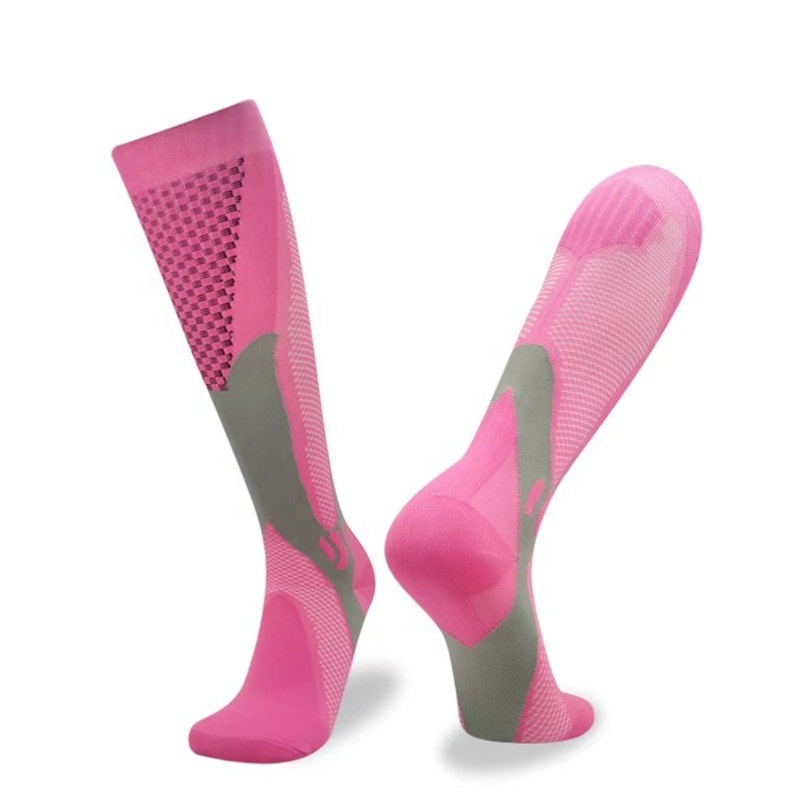 Sportswear Custom Logo Pink Football Grip Socks for Man