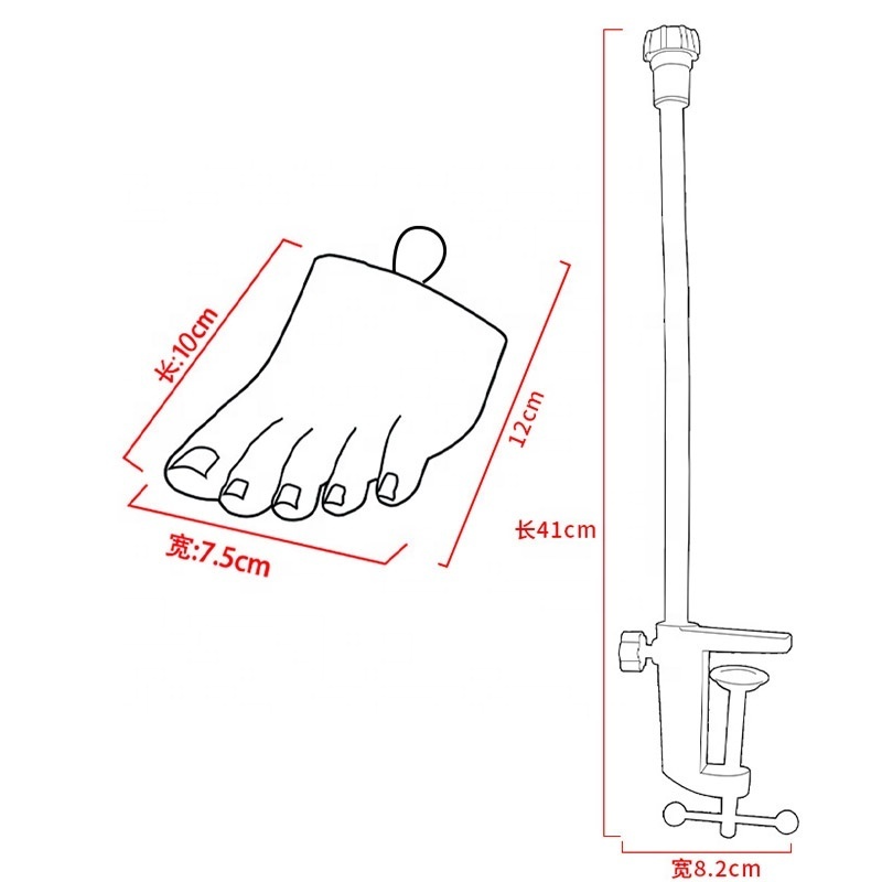 Wholesale manicure practice tools soft silicone nail practice foot model silicone practice mannequin foot