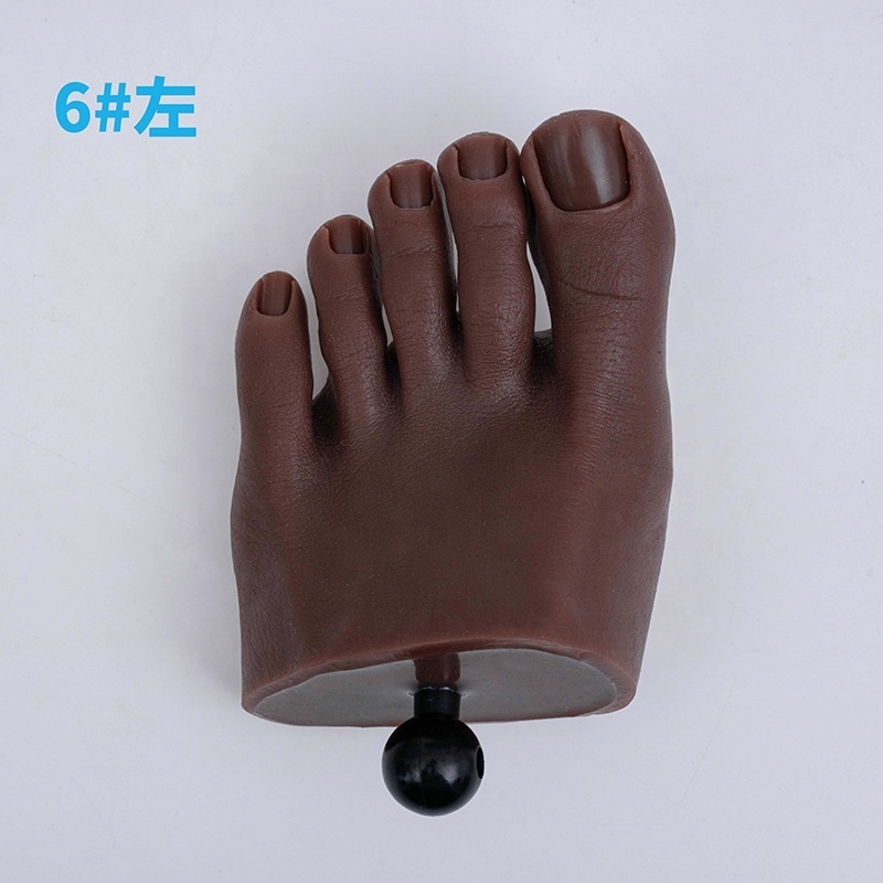 Wholesale manicure practice tools soft silicone nail practice foot model silicone practice mannequin foot